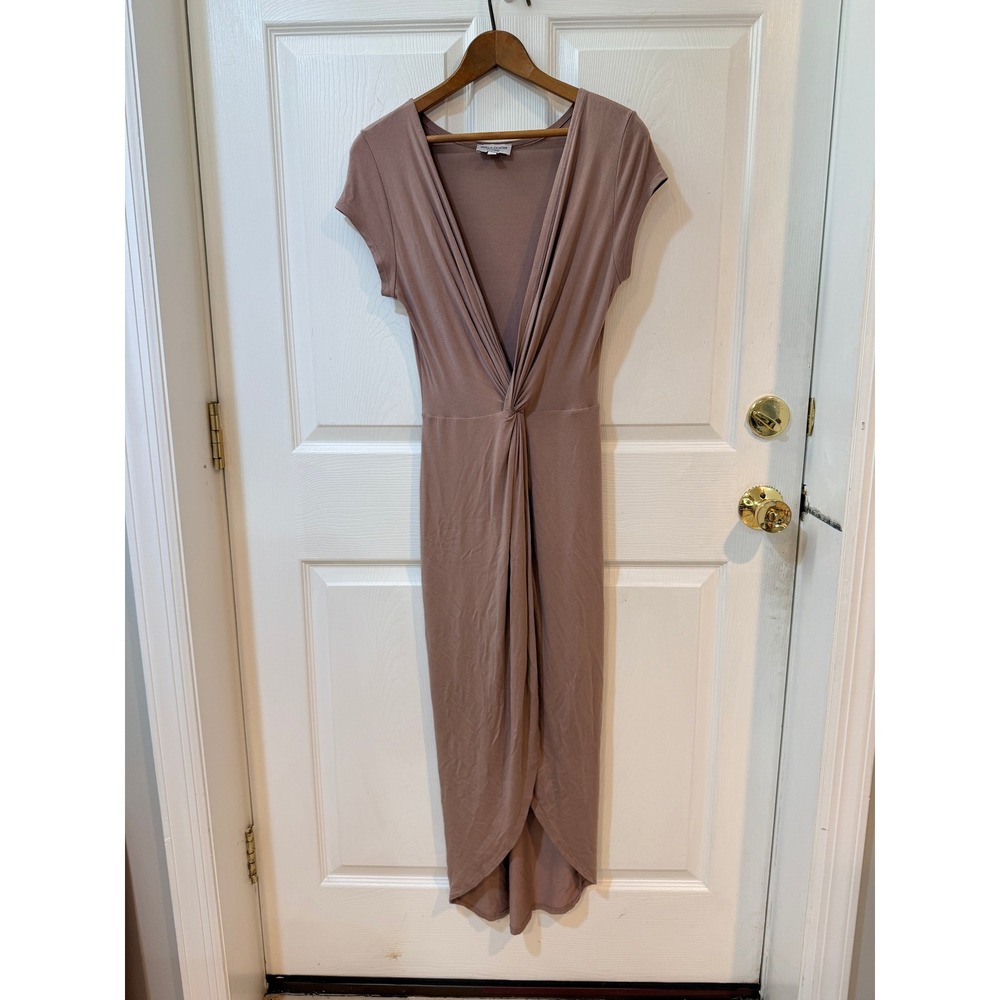 Rolla Coster Mauve Twist Front High Low Maxi Dress V-Neck Small Boho Chic Simple